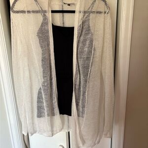 Garbarini Elegant White Open-Front knit Sweater